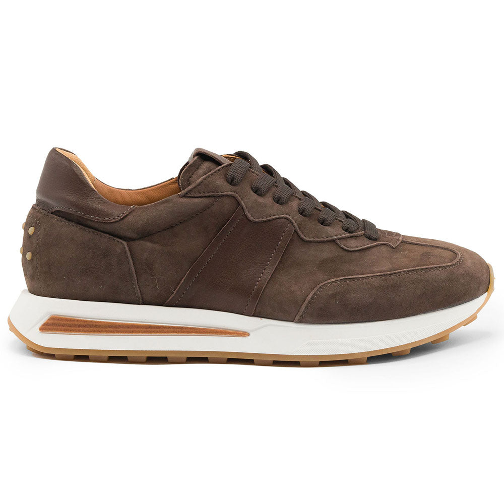 Zelli Roxi Italian Nappa & Calfskin Sneaker Nicotine