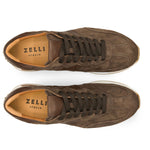 Zelli Roxi Italian Nappa & Calfskin Sneaker Nicotine (66-265-NIC)