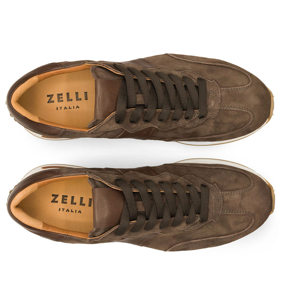 Zelli Roxi Italian Nappa & Calfskin Sneaker Nicotine (66-265-NIC)