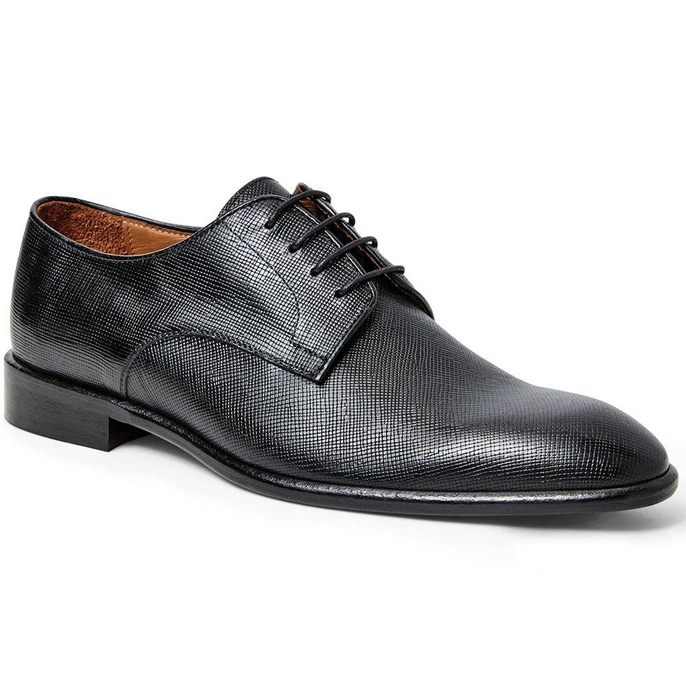 Bruno Magli Salerno Leather Derby Black Saffiano