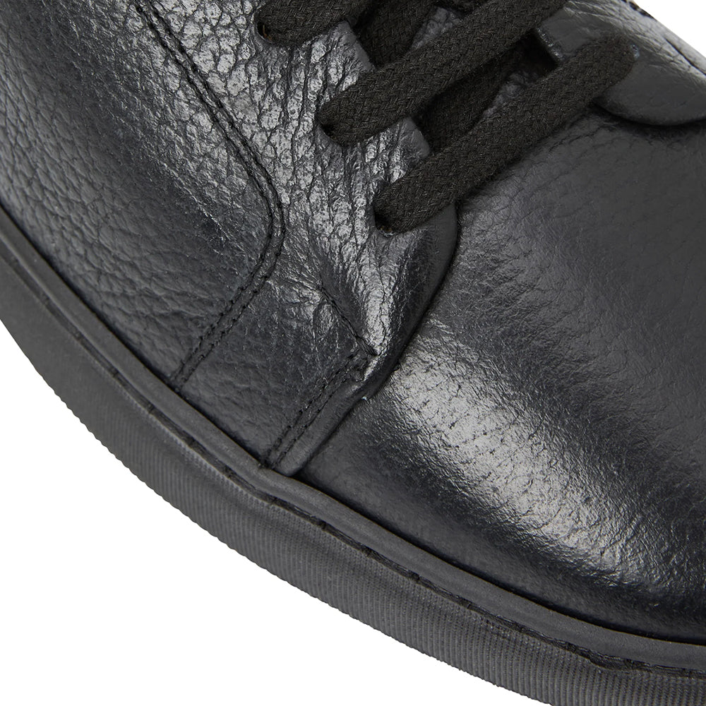 Bruno Magli Salvatore Lace-To-Toe Leather Sneaker Black / Black