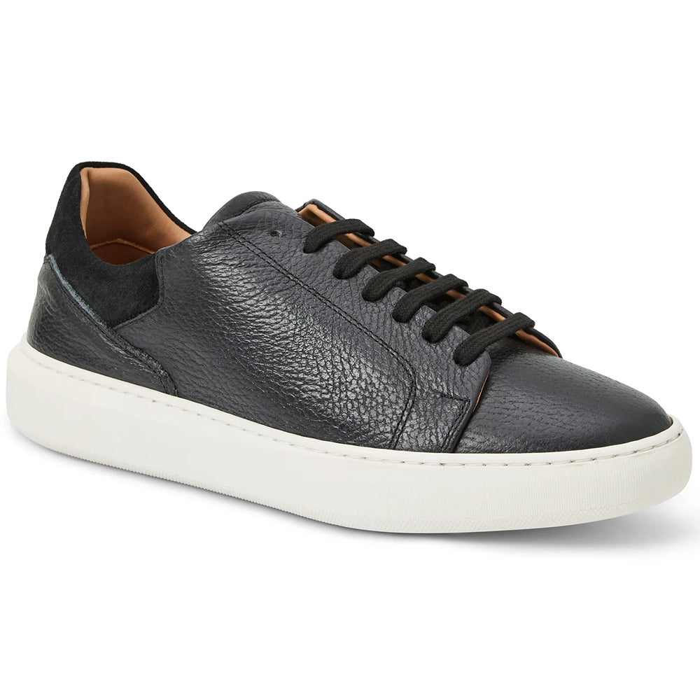 Bruno Magli Salvatore Lace-To-Toe Leather Sneaker Black