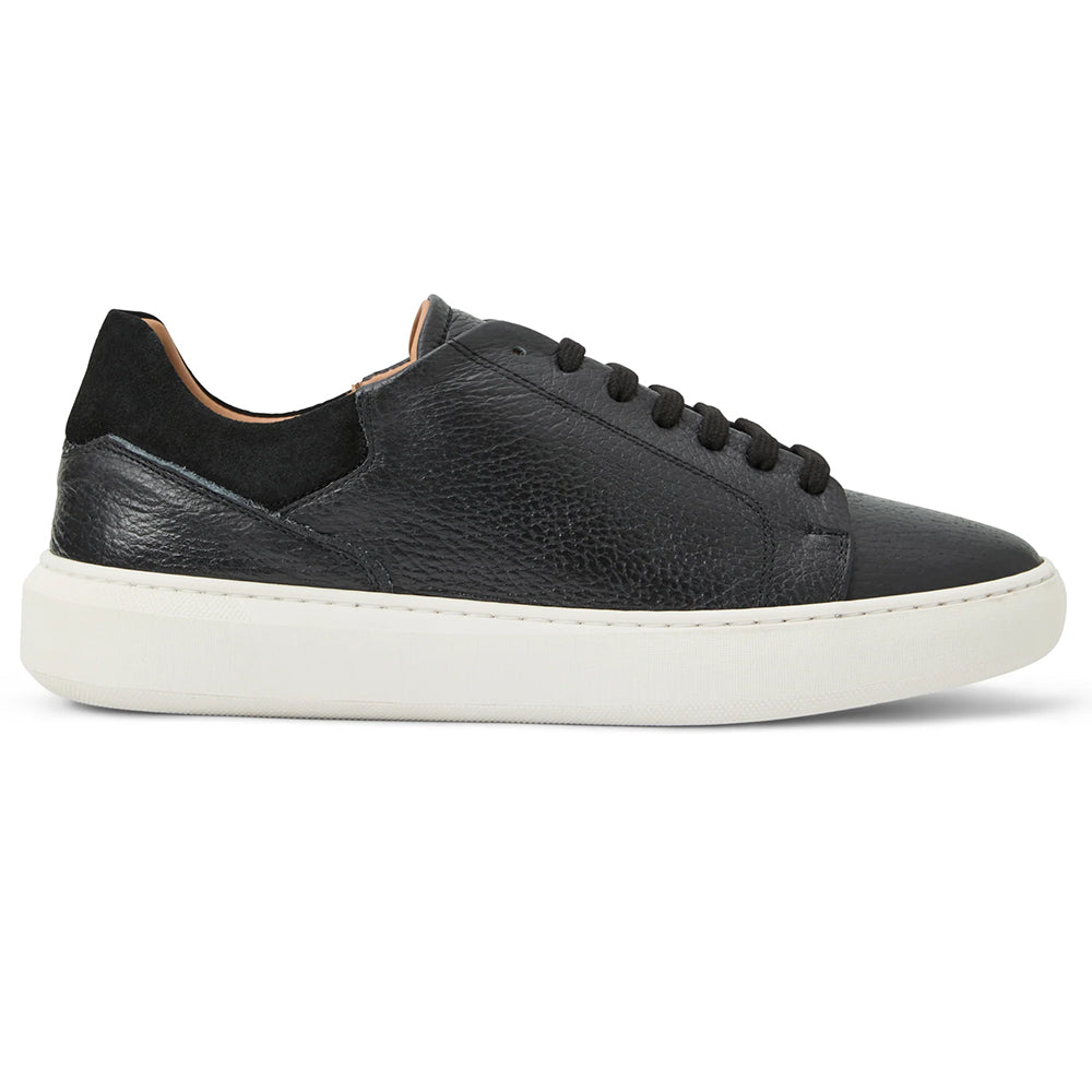Bruno Magli Salvatore Lace-To-Toe Leather Sneaker Black