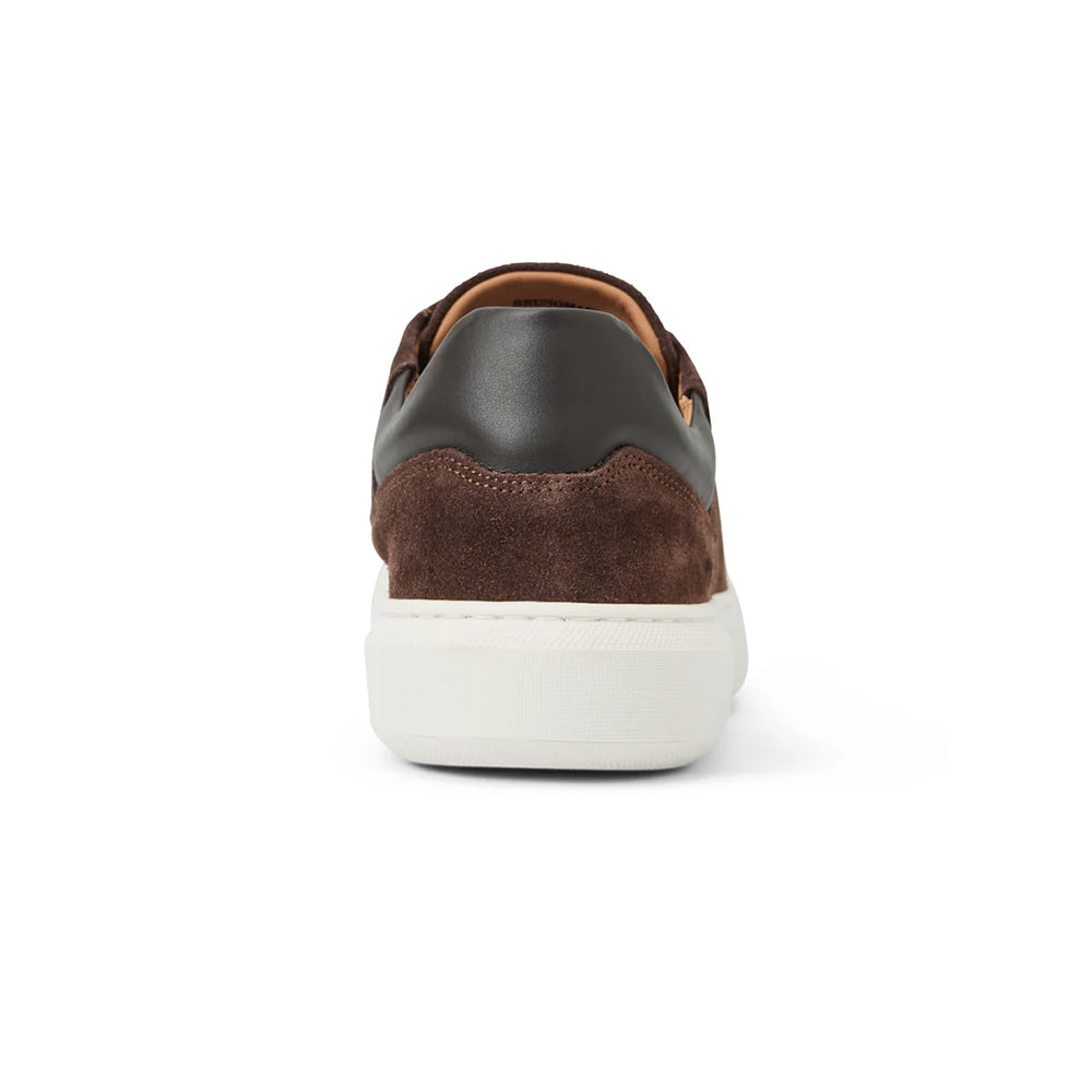 Bruno Magli Salvatore Lace-To-Toe Suede Sneaker Brown
