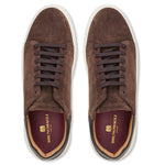 Bruno Magli Salvatore Lace-To-Toe Suede Sneaker Brown