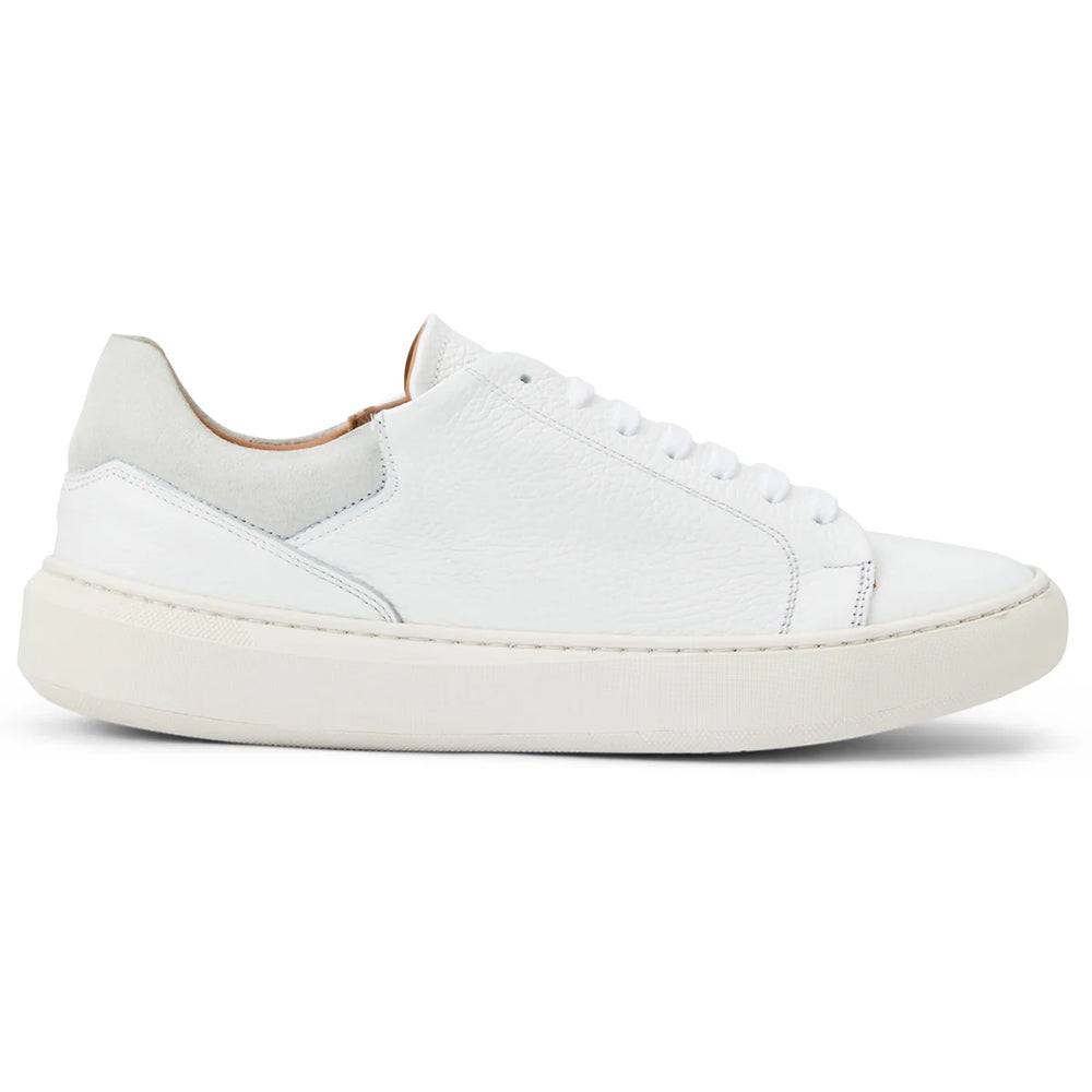 Bruno Magli Salvatore Lace-To-Toe Leather Sneaker White