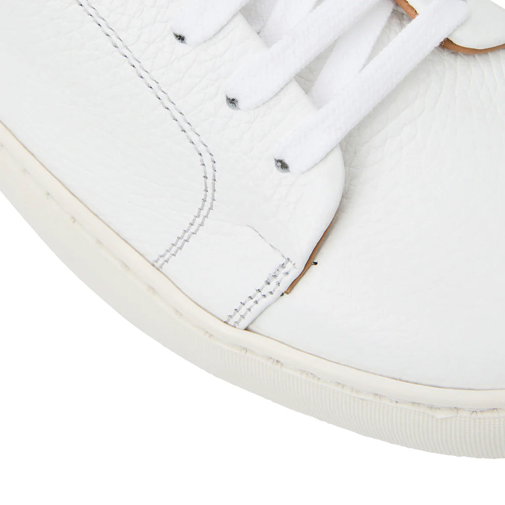 Bruno Magli Salvatore Lace-To-Toe Leather Sneaker White