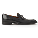 Bruno Magli Sante Double Gore Leather Bit Loafers Black