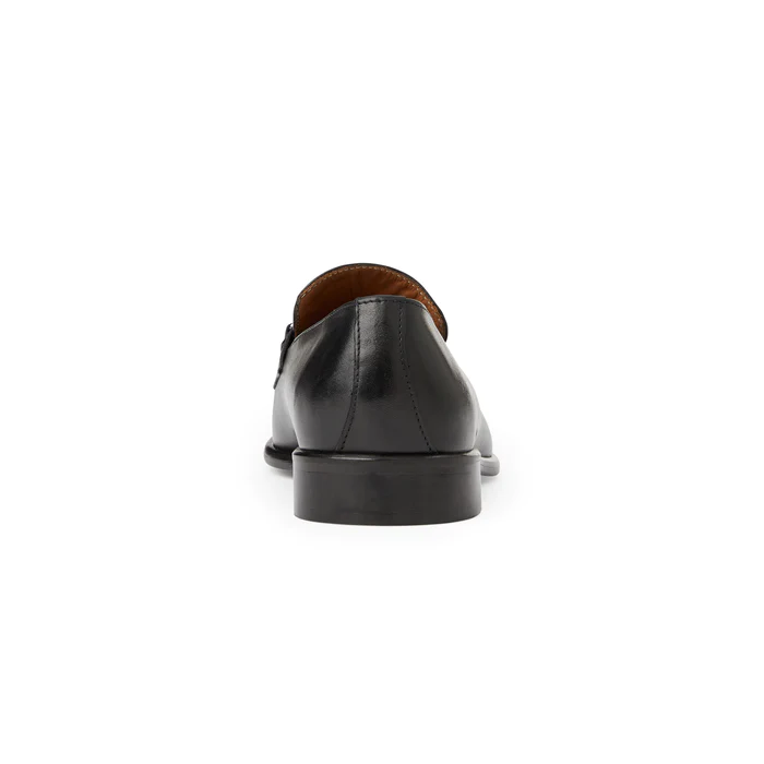 Bruno Magli Sante Double Gore Leather Bit Loafers Black