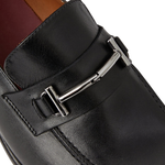 Bruno Magli Sante Double Gore Leather Bit Loafers Black