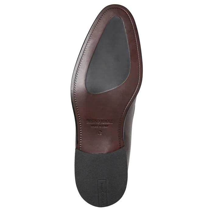 Bruno Magli Sante Double Gore Leather Bit Loafers Burgundy