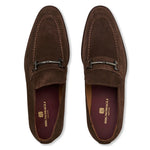 Bruno Magli Sante Double Gore Classic Suede Bit Loafer Brown