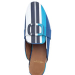 Superglamourous Atunis Fabric Mules Azure