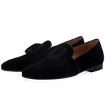 Superglamourous Savoy Velour Slippers Black
