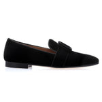 Superglamourous Savoy Velour Slippers Black