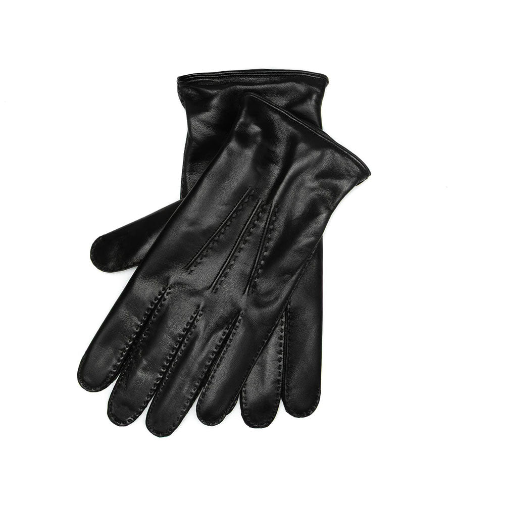 Moreschi Siberia Nappa & Cashmere Gloves Black