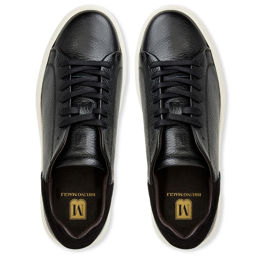 Bruno Magli "M" Collection Sierra Tumbled Leather Sneaker Black