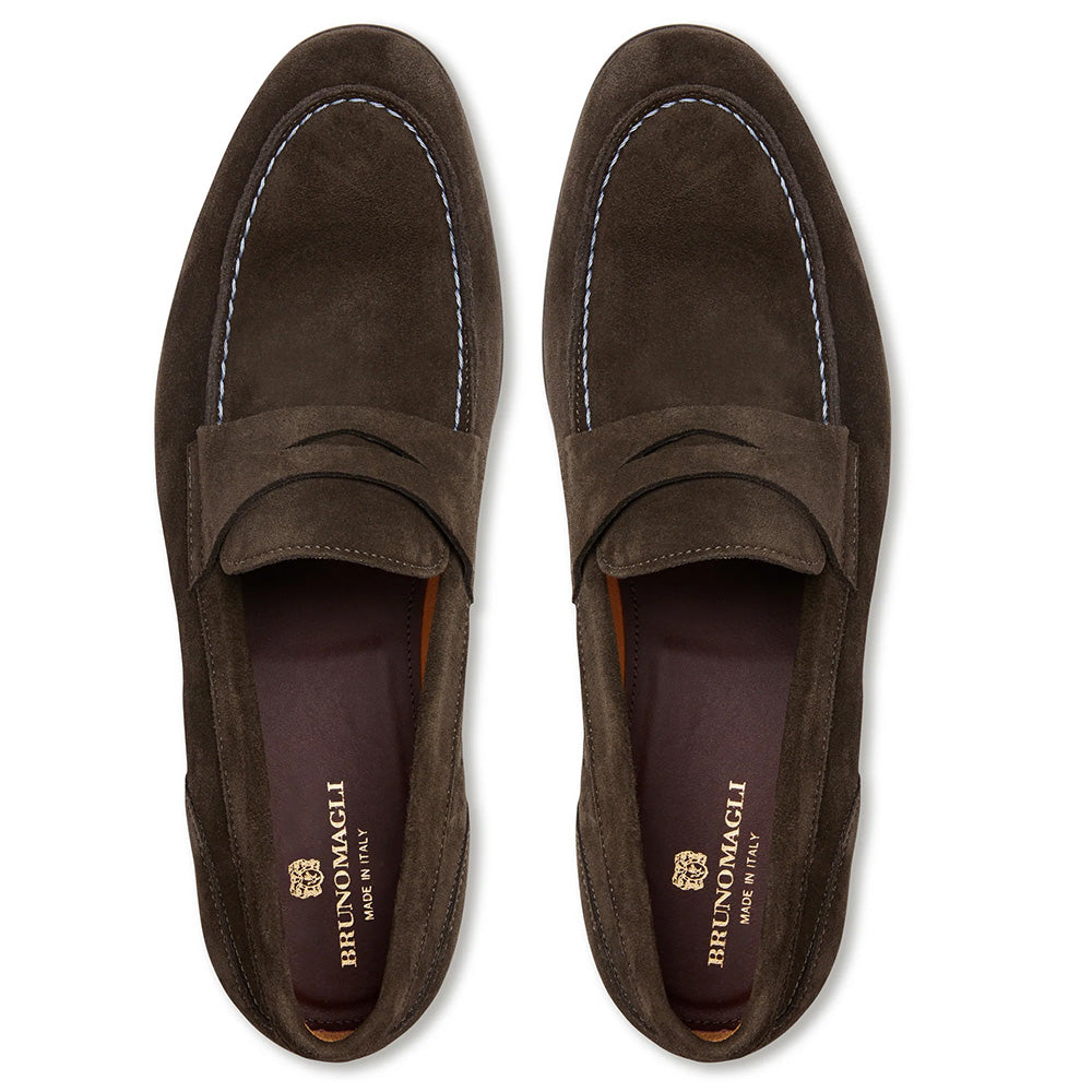 Bruno Magli Silas Suede Loafers Brown