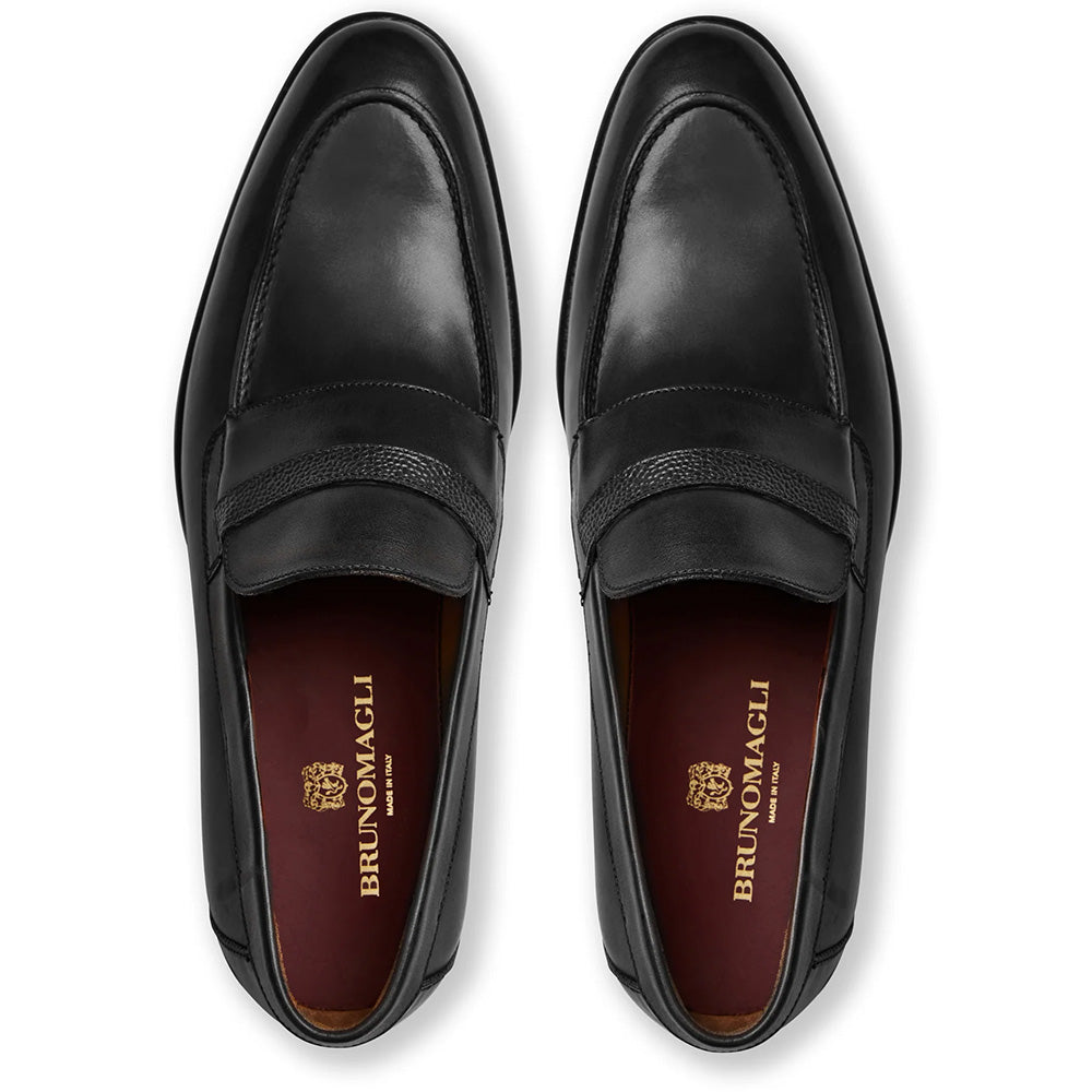 Bruno Magli Silvestro Embossed Loafer Black