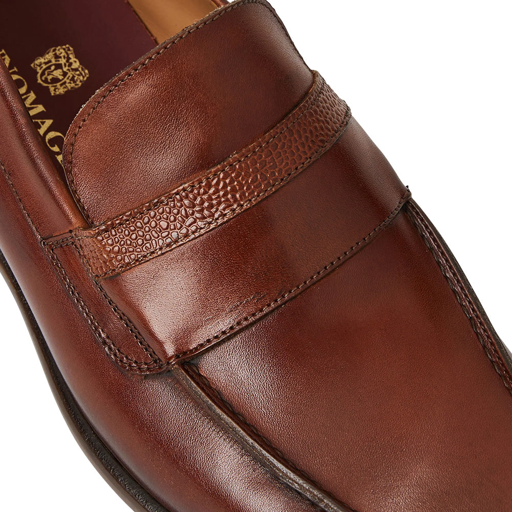 Bruno Magli Silvestro Embossed Loafer Cognac