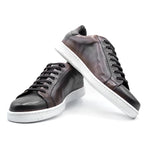 Zelli Calfskin Sneakers Nicotine