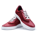 Zelli Calf & Suede Sneakers Red