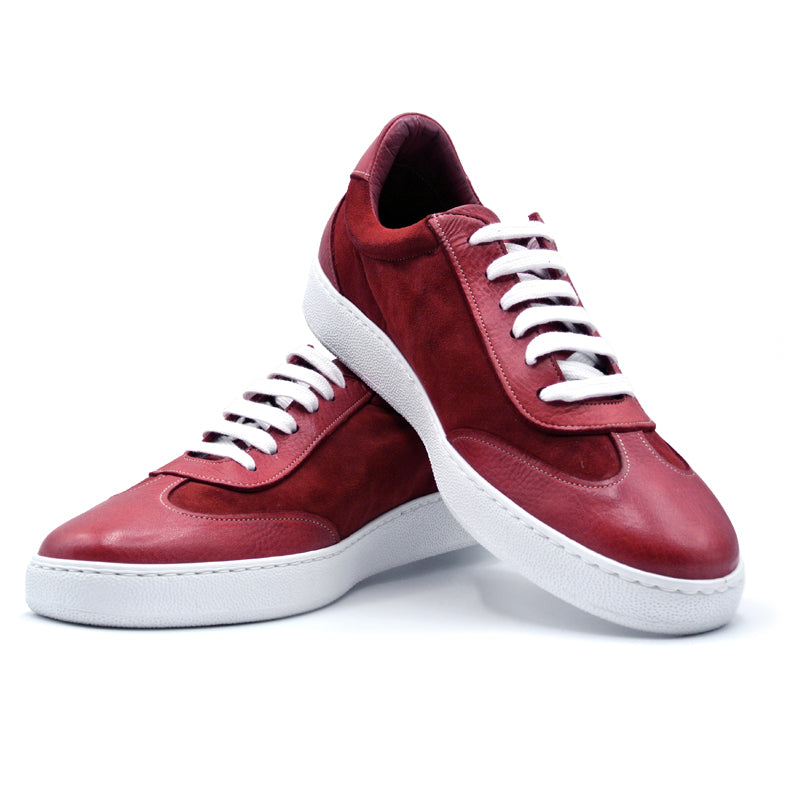 Zelli Calf & Suede Sneakers Red