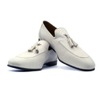 Zelli Calfskin Tassel Loafers - Ivory