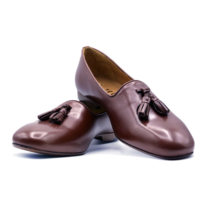 Zelli Calfskin Tassel Loafer - Brown
