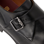Bruno Magli Solero Leather Single Monkstrap Loafers Black