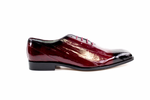Belvedere Stella Eel Lace Up Shoes Antique Scarlet Red