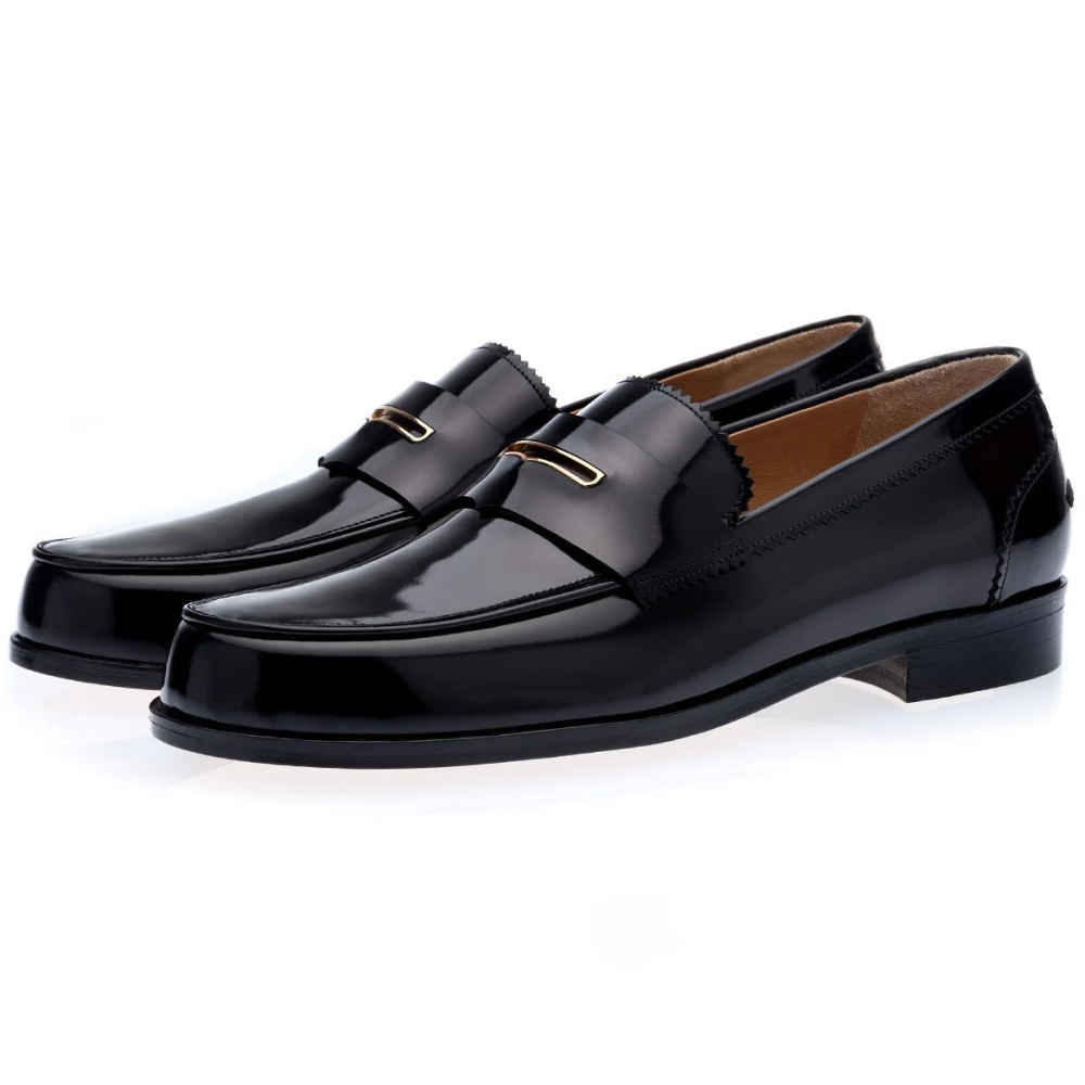 Superglamorous Balmoral Brushed Loafers Black