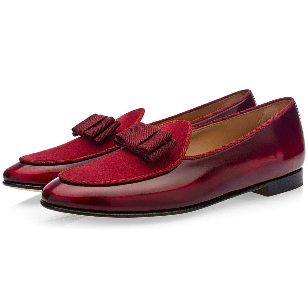 Superglamourous Tangerine 3 Brushed Belgian Loafers Burgundy