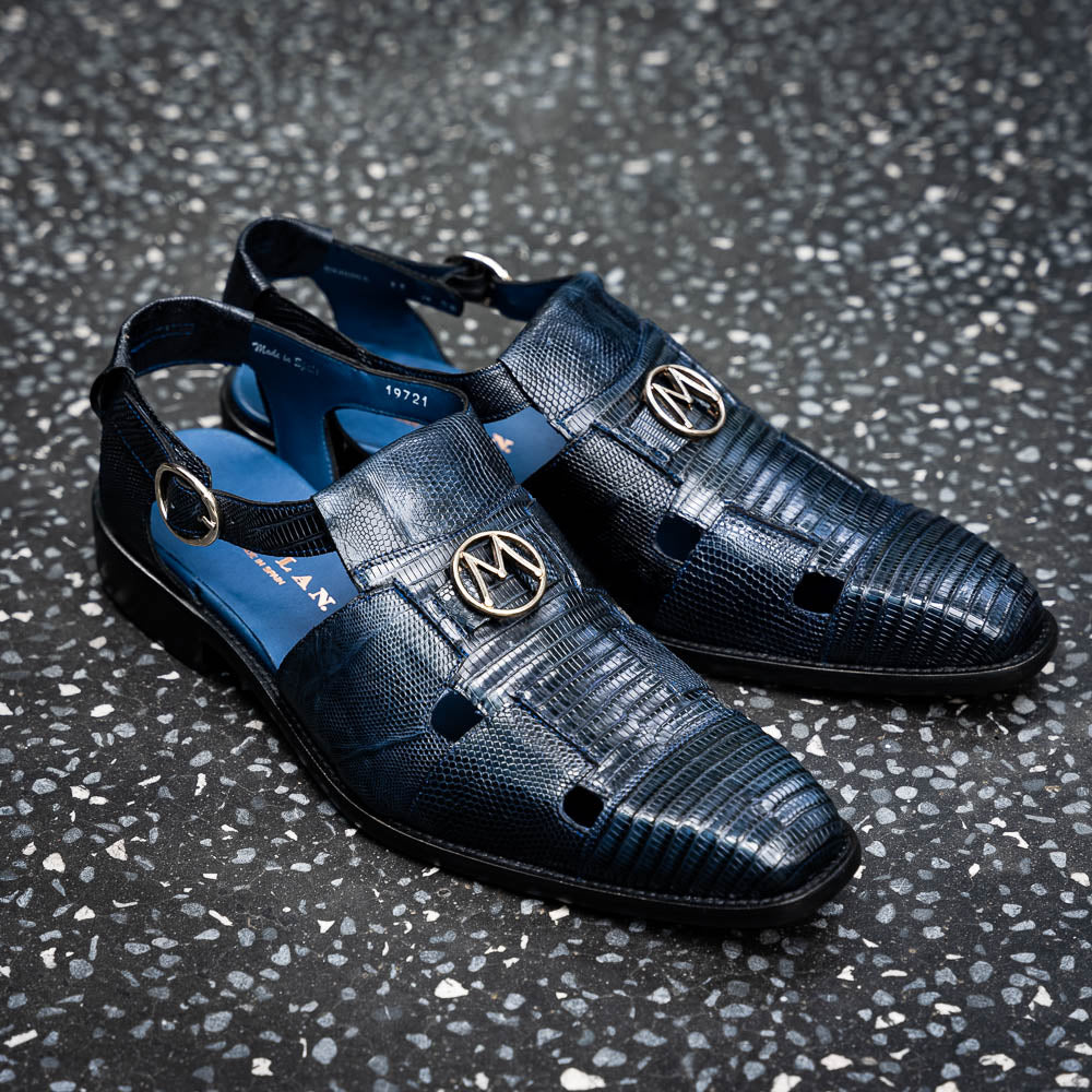 Mezlan Lizard Sandals Navy (EXCLUSIVE) (SX4920L)