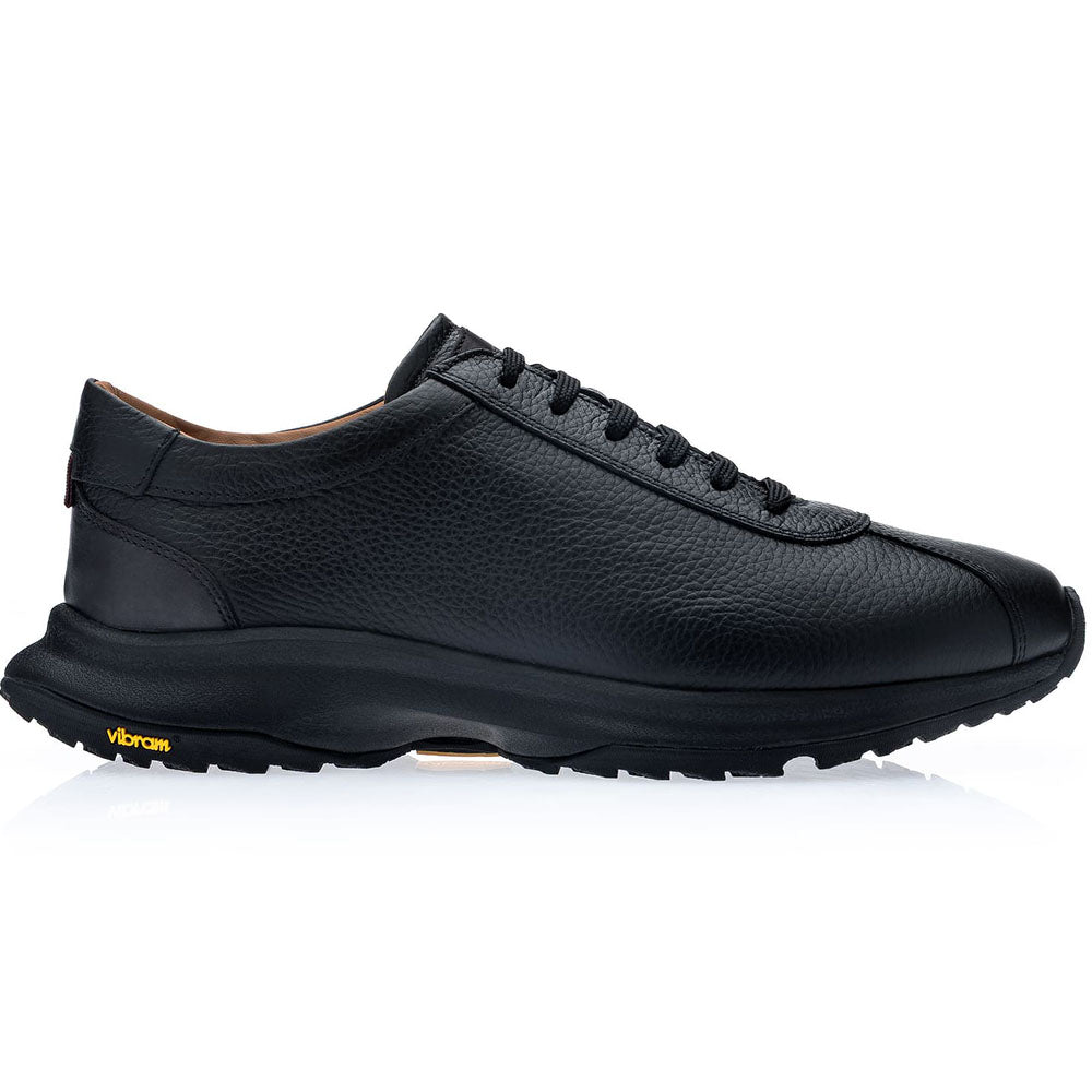 Moreschi San Siro Pebble Grain Sneaker Black