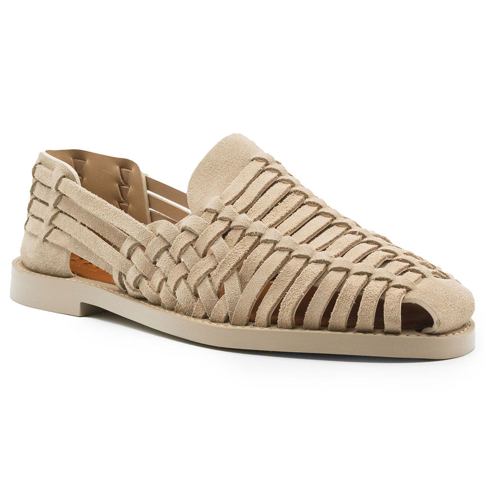 Zelli Sandali Woven Suede Huarache Loafer Sand