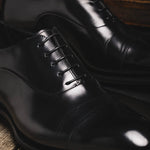 Santoni Isaac V1 Cap Toe Oxford Shoes Black