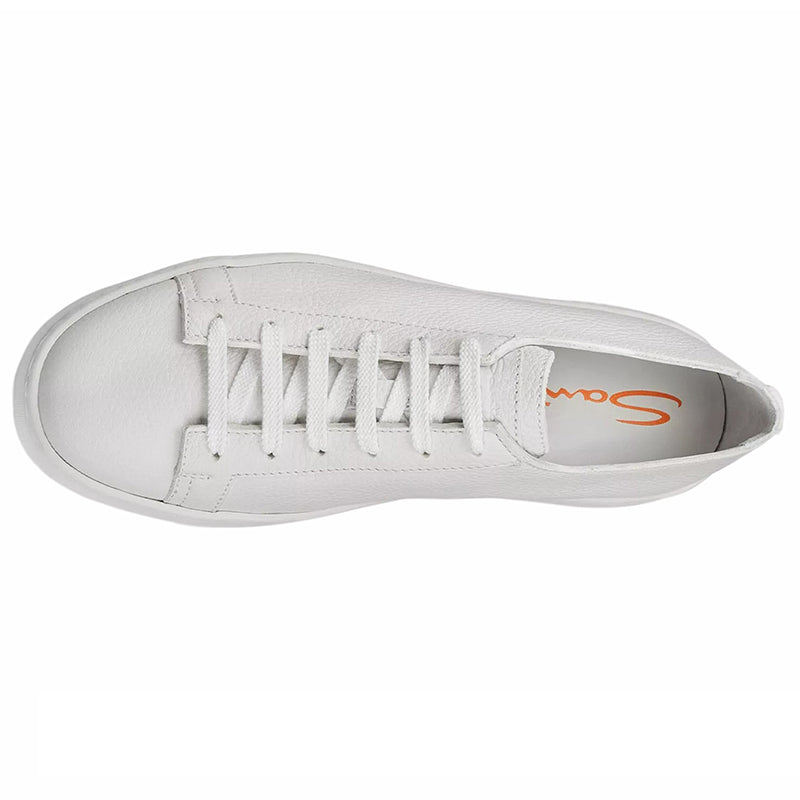Santoni Cleanic MI Tumbled Calfskin Sneaker White