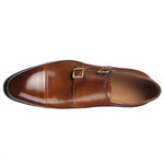 Santoni Ira V1 Double Monk Strap Shoes Light Brown