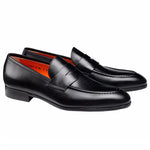 Santoni Gavin Penny Loafer Shoes Black