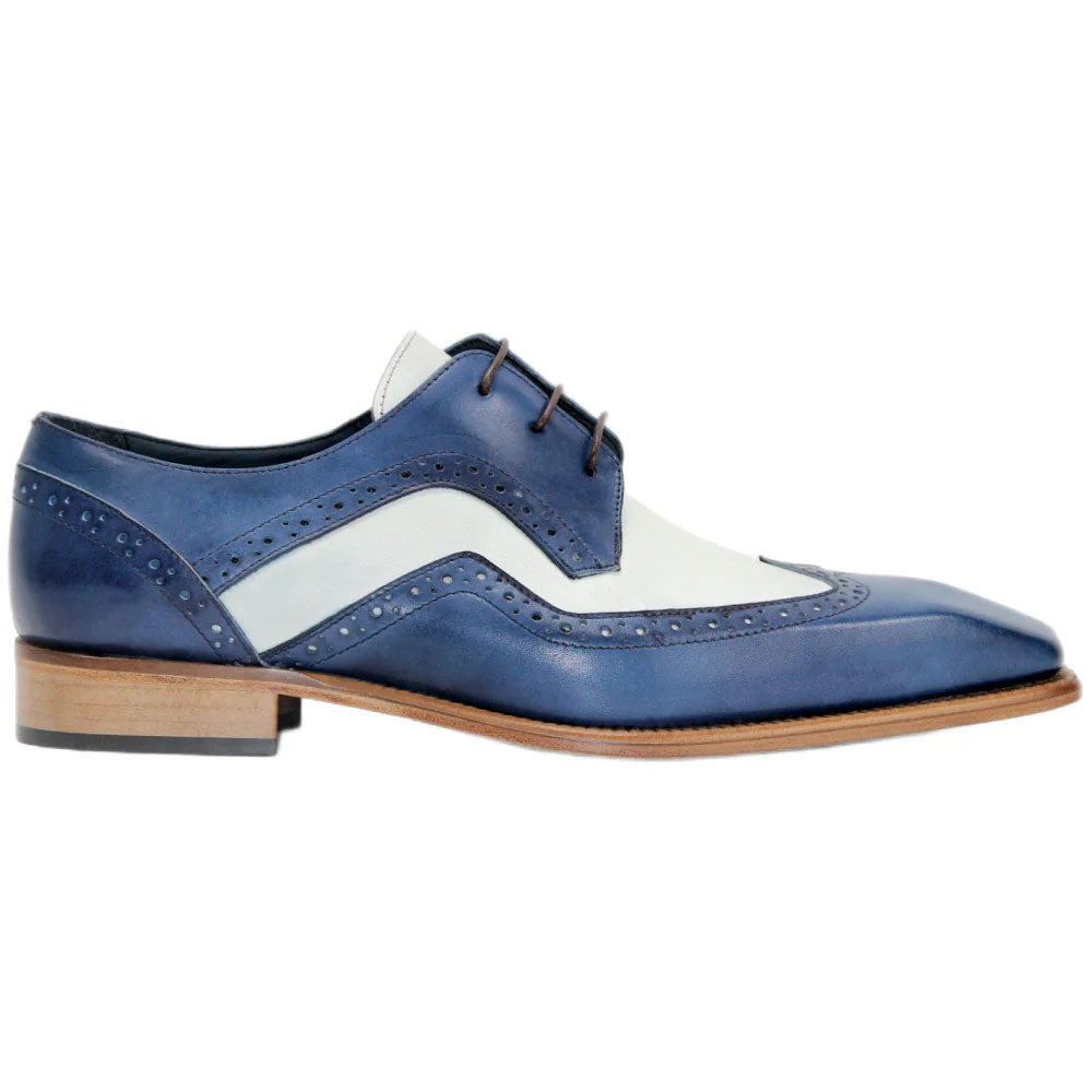 Duca by Matiste Saranno Genuine Leather Shoes Ocean Blue / Off-White