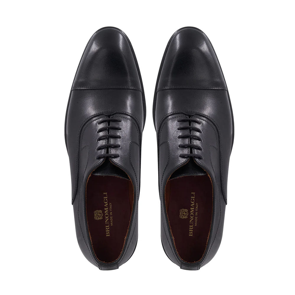 Bruno Magli Sergio Leather Cap Toe Oxford Black