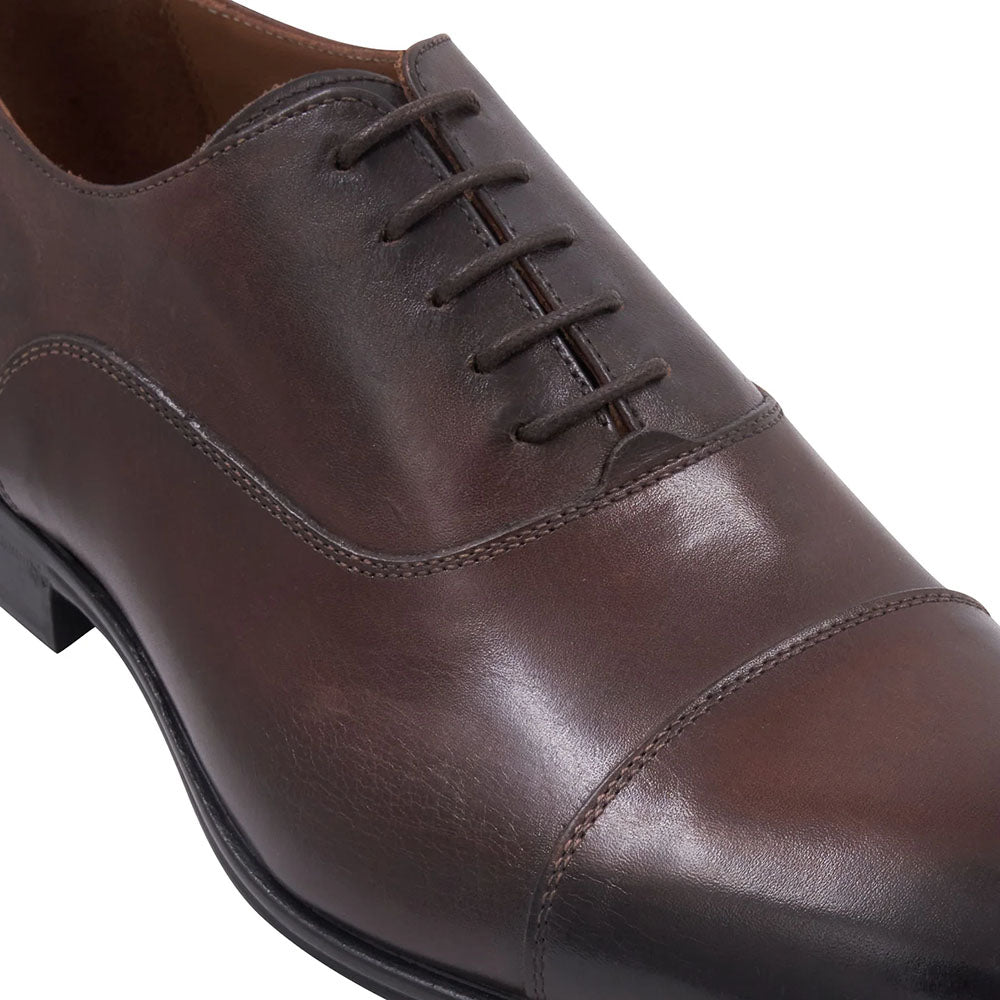 Bruno Magli Sergio Leather Cap Toe Oxford Brown