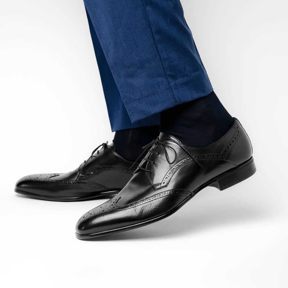 Moreschi Sheffield Wingtip Brogues Black