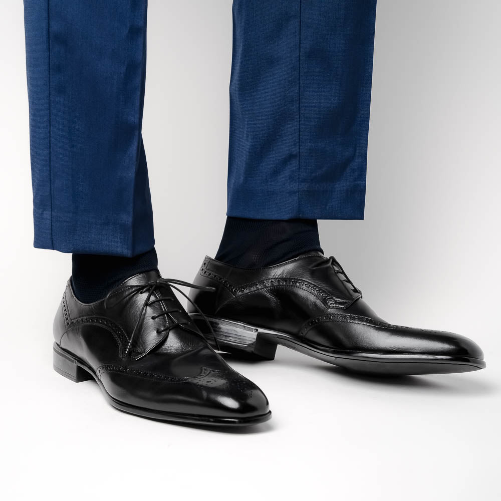 Moreschi Sheffield Wingtip Brogues Black