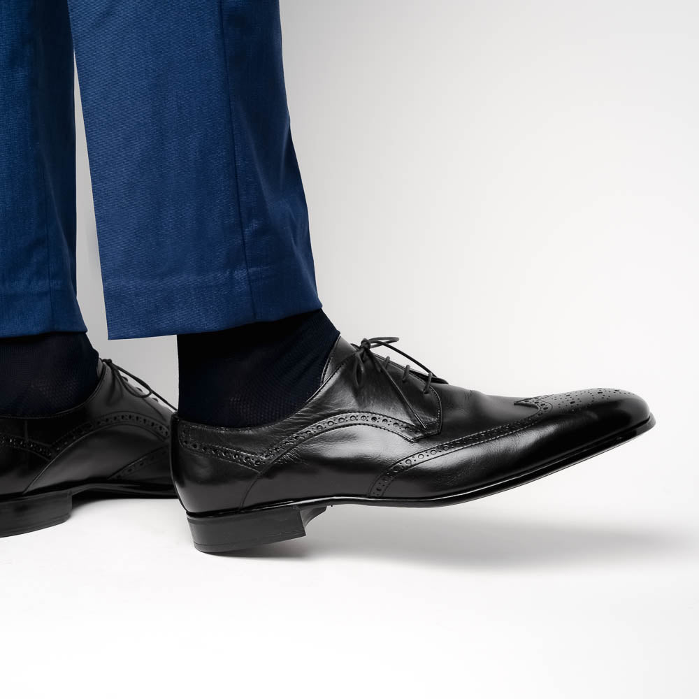 Moreschi Sheffield Wingtip Brogues Black