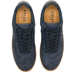 Zelli Shizzo Calfskin Signature Sneaker Navy (65-400-NVY)