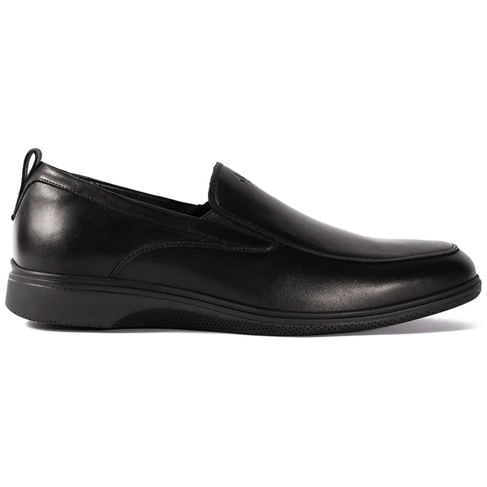 Paolo Shoes The Slip-On Leather Loafer Obsidian
