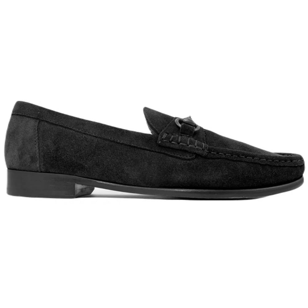 Alan Payne Snaffle Suede Bit Loafers Black