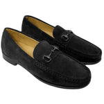 Alan Payne Snaffle Suede Bit Loafers Black